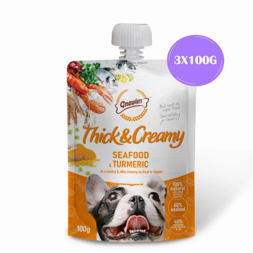 Gnawlers Seafood and Turmeric Thick and Creamy Dog Treats