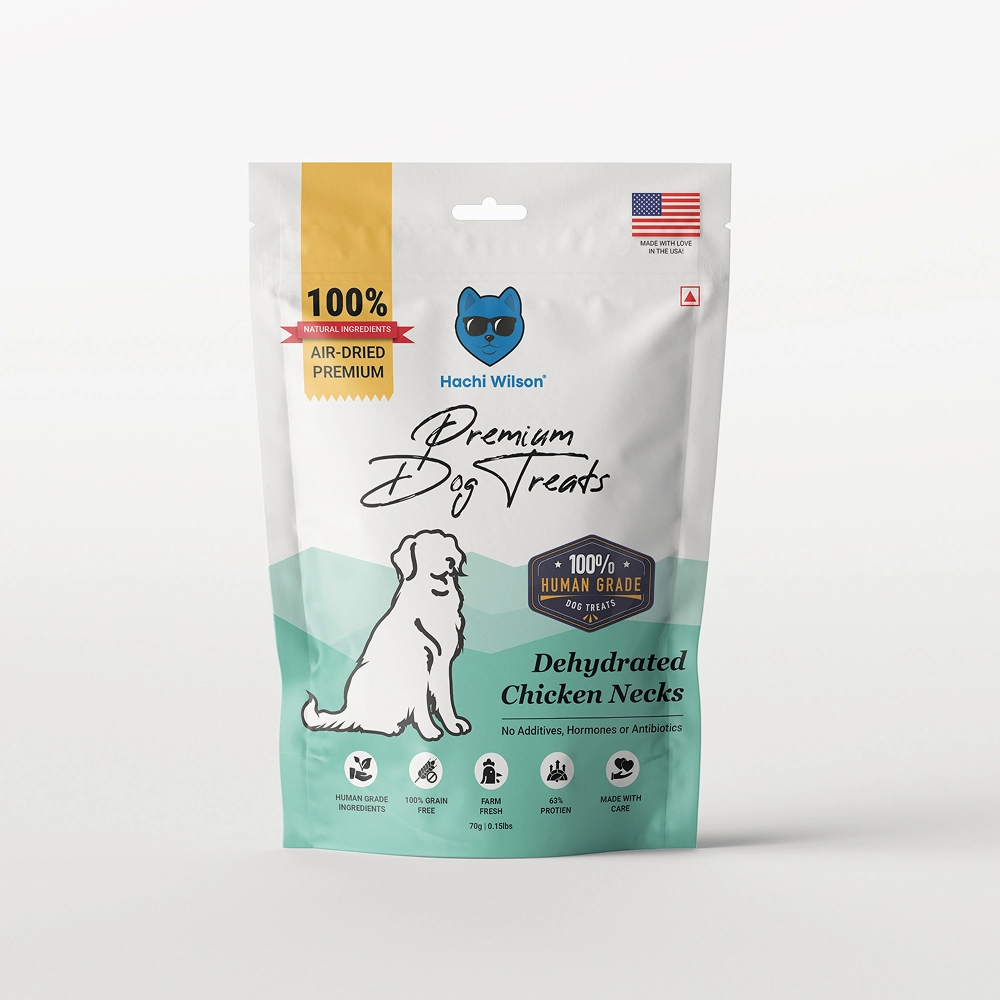 Hachi Wilson Premium Dehydrated Chicken Neck Jerky Dog Treat