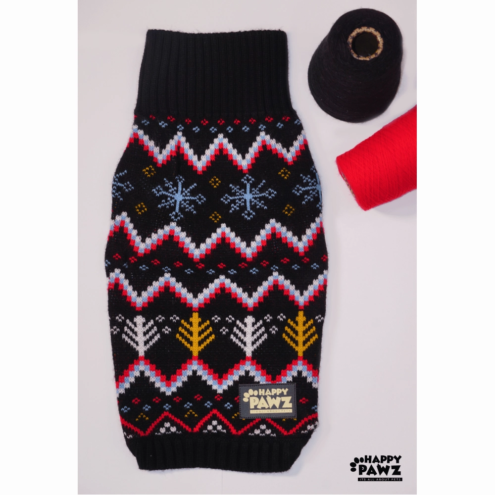 Happy Pawz Color Carnival Jacquard Sweater for Dogs and Cats