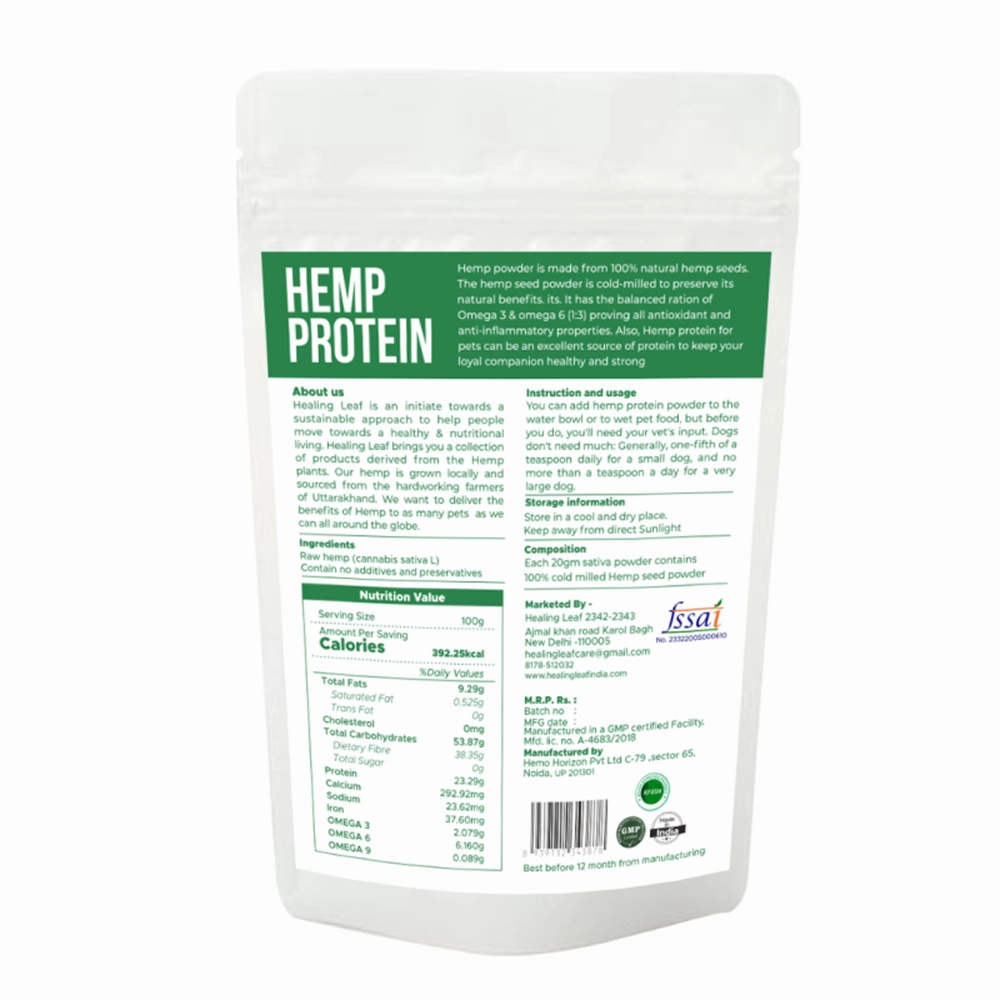 Healing Leaf Hemp Protein Powder for Dogs and Cats