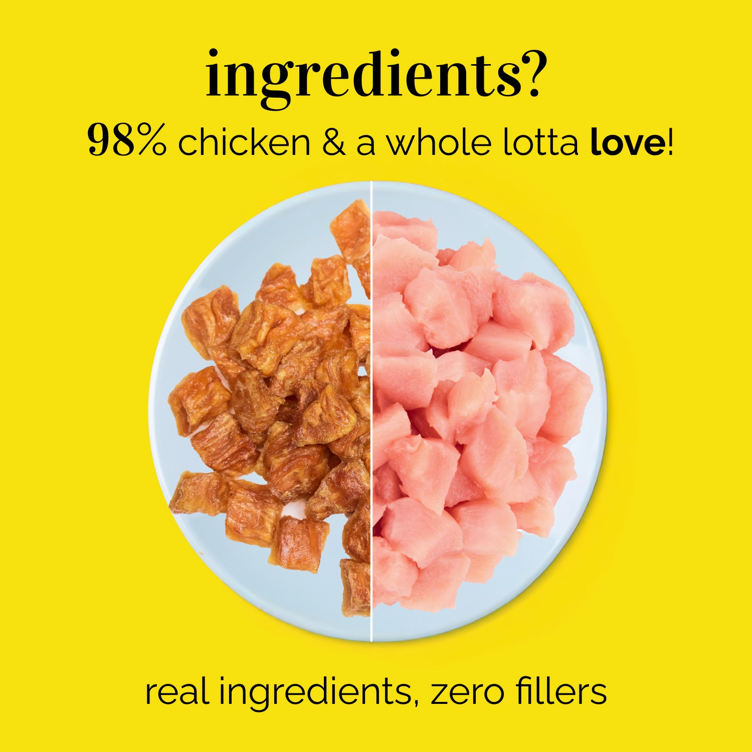 Henlo Chicken Pops High Protein Treats & Basil Orange Plush Monster Squeaky Ball Toy Dog Combo