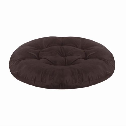 Hiputee Reversible Water Resistant Round Shape Cushion for Dogs and Cats (Brown)