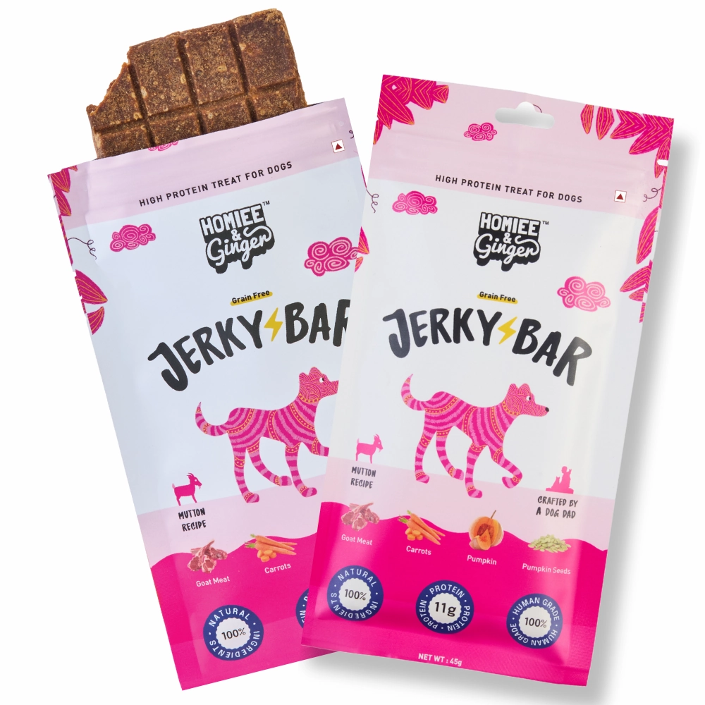 Homiee & Ginger Air Dried Grain Free Mutton Jerky Bar Dog Treats