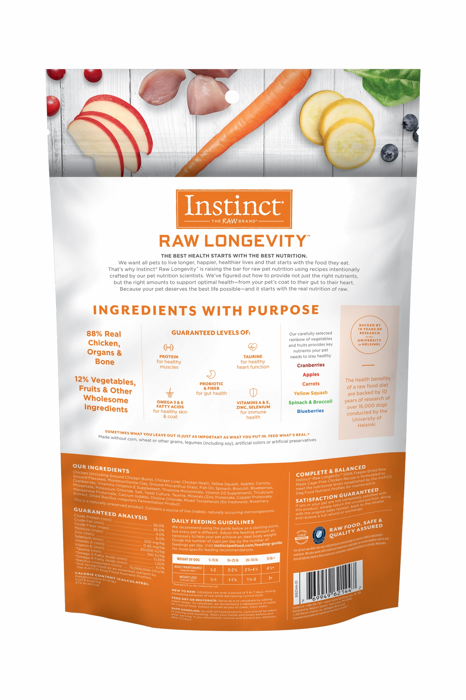 Instinct Longevity Chicken Bites Freeze Dried Dog Food
