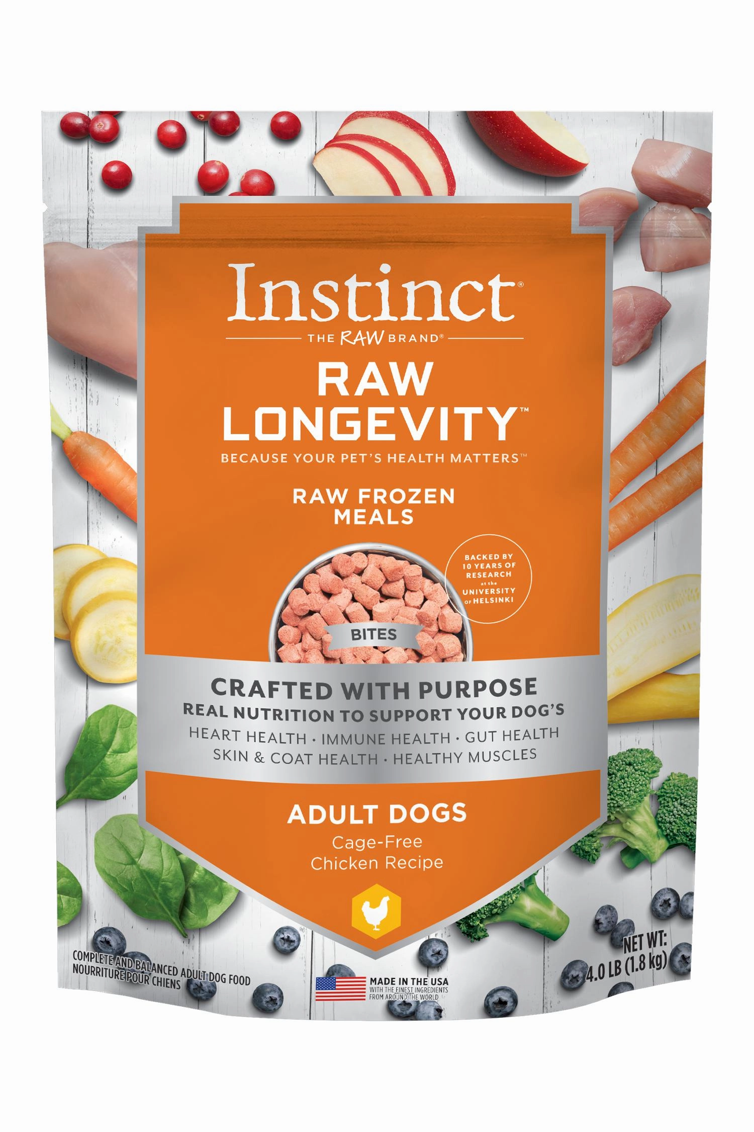 Instinct Longevity Chicken Bites Raw Dog Food