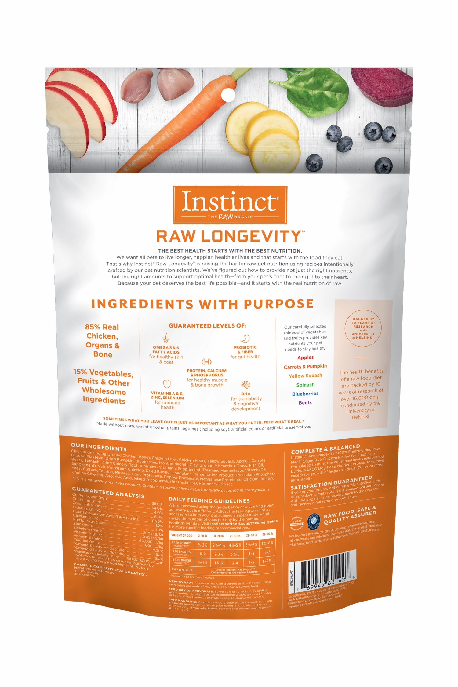 Instinct Longevity Puppy Chicken Bites Freeze Dried Dog Food