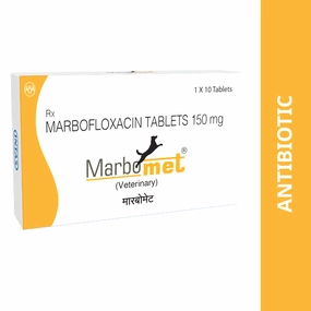 Intas Marbomet 150mg (Marbofloxacin)Tablets for Dogs & Cats