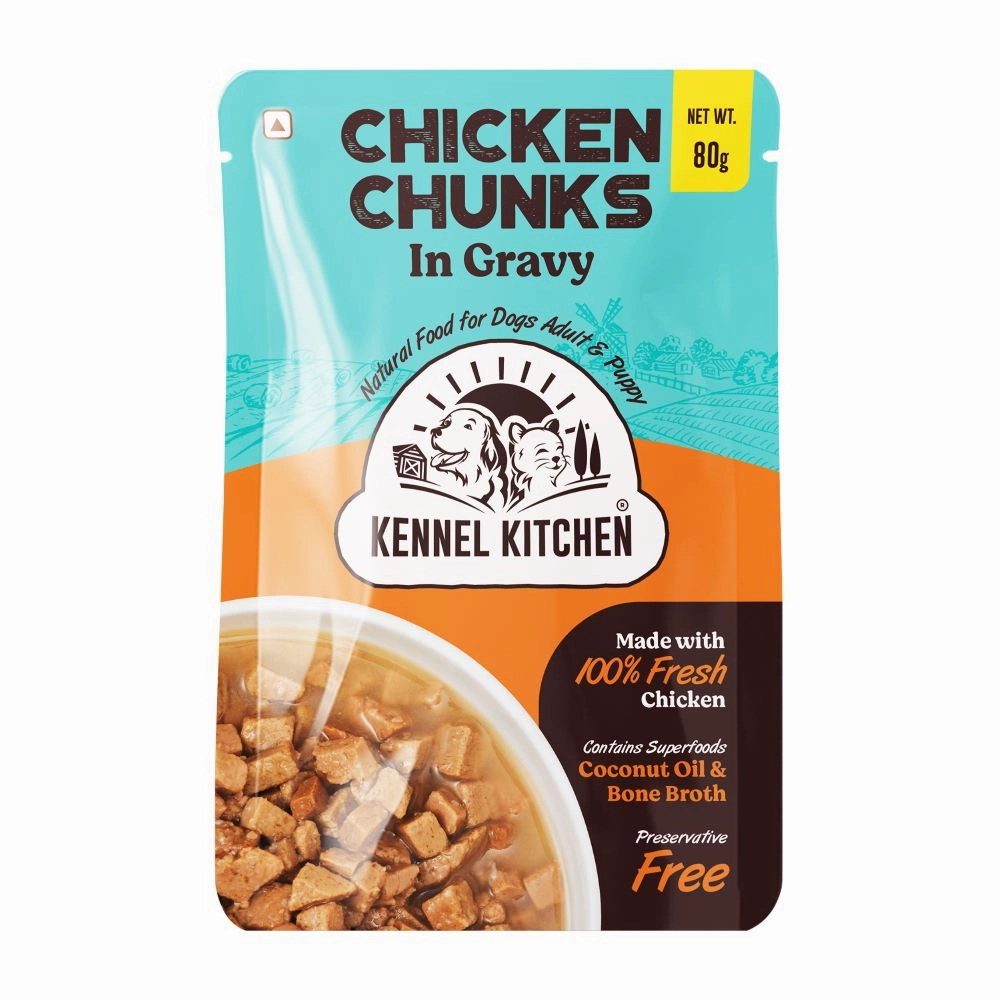 Kennel Kitchen Chicken Chunks in Gravy Puppy & Adult Dog Wet Food (All Life Stage)