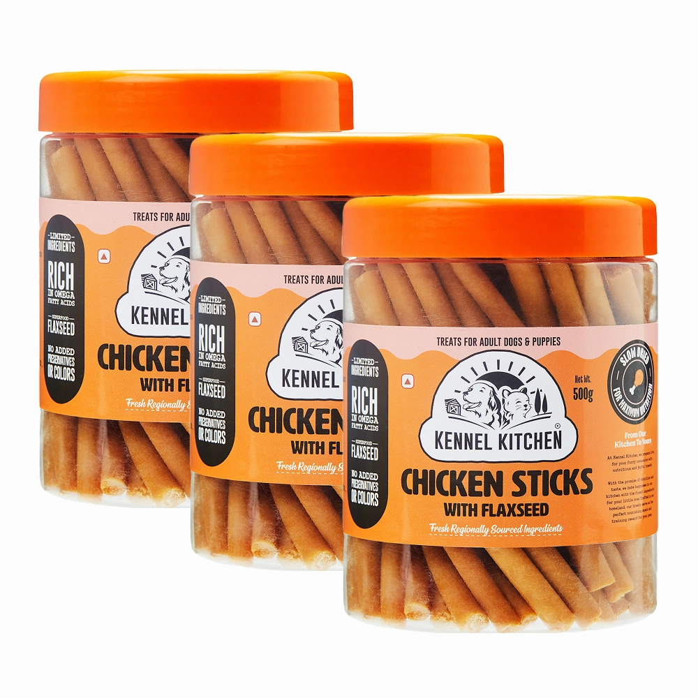 Kennel Kitchen Chicken Stick with Flaxseed Dog Treats