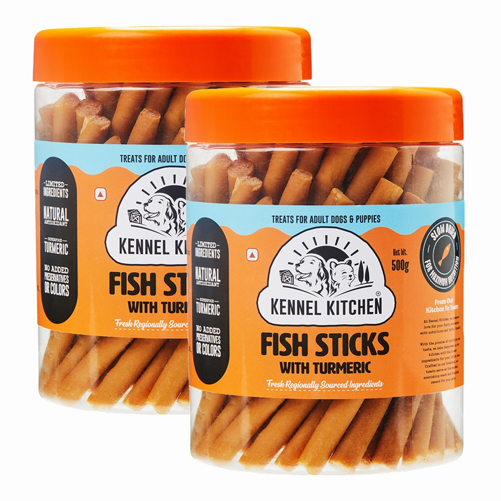 Kennel Kitchen Fish Sticks with Turmeric Dog Treats