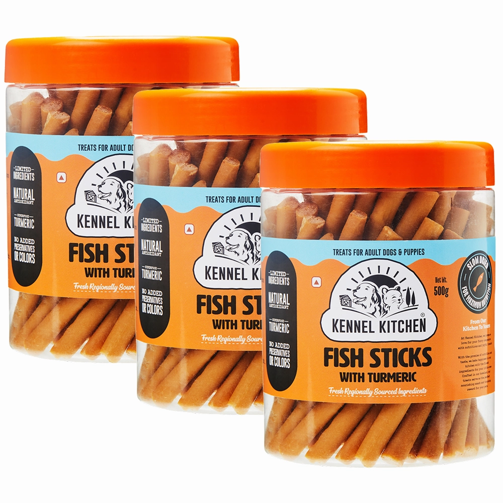 Kennel Kitchen Fish Sticks with Turmeric Dog Treats