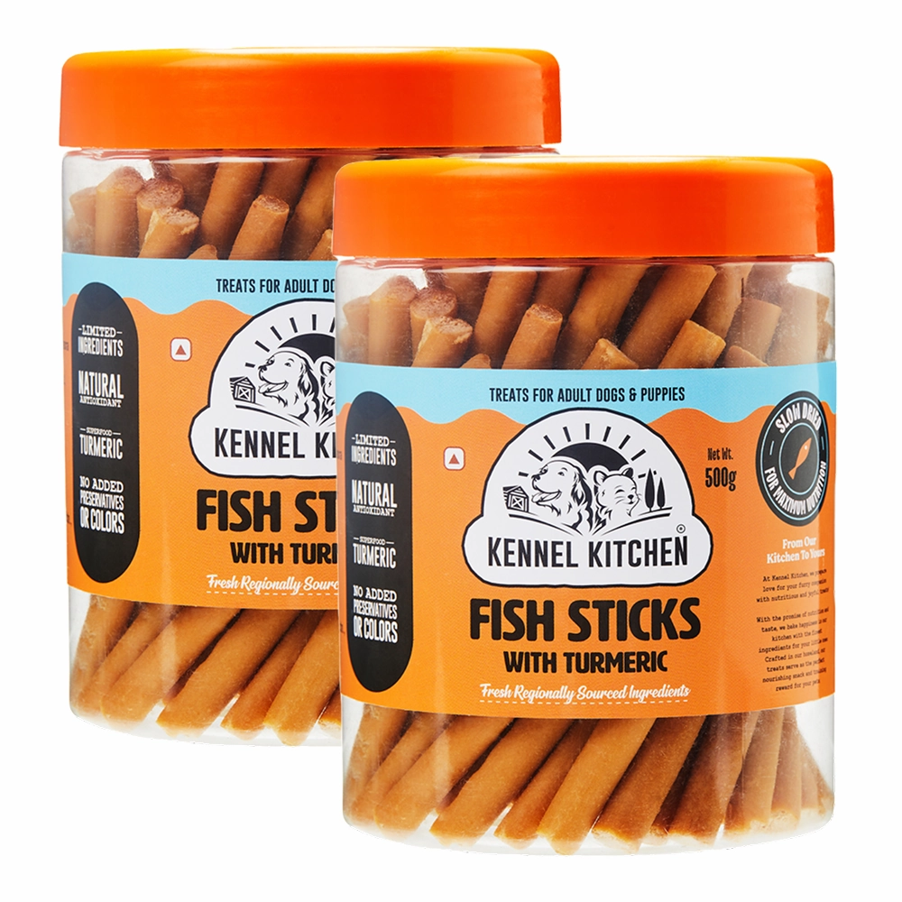 Kennel Kitchen Fish Sticks with Turmeric Dog Treats