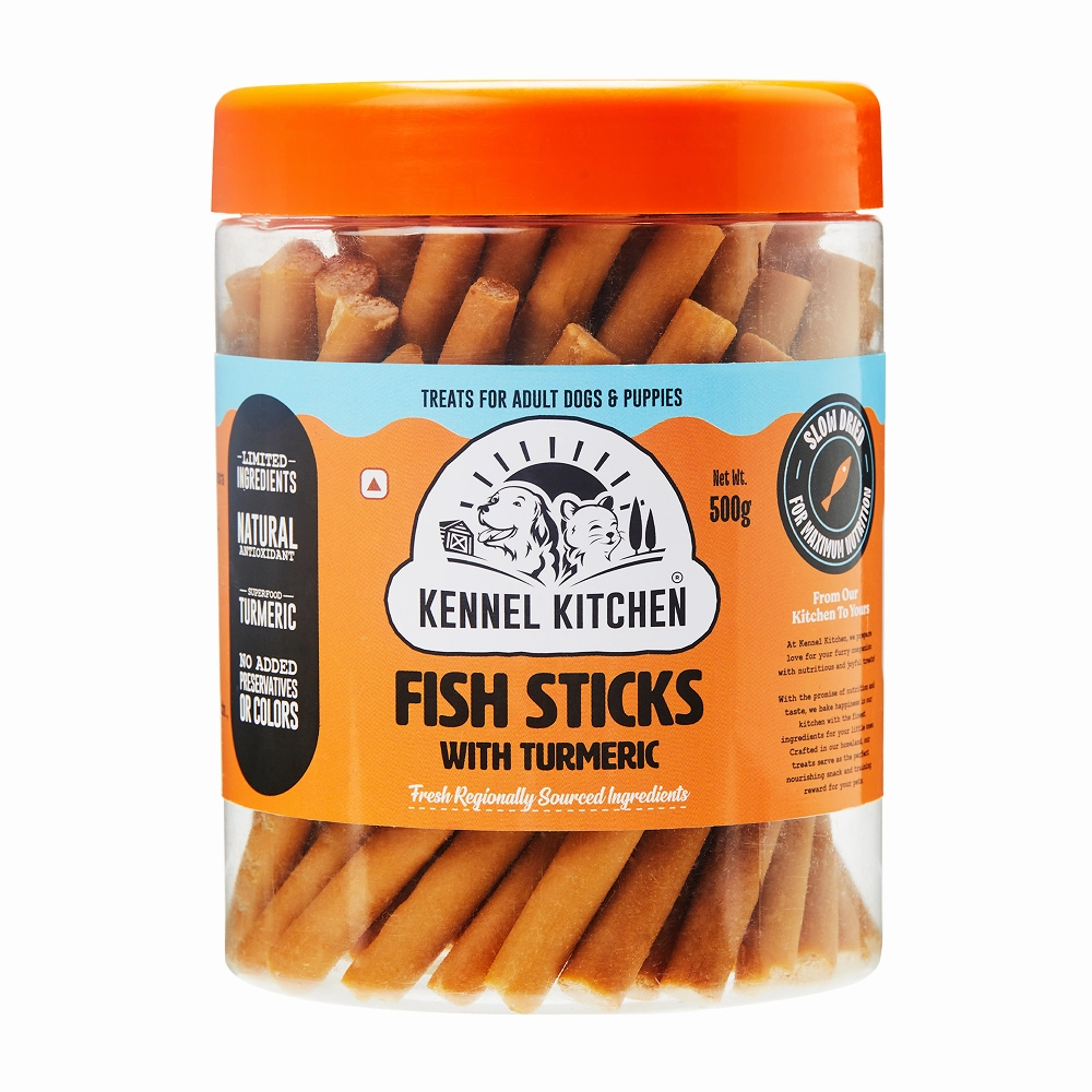 Kennel Kitchen Fish Sticks with Turmeric Dog Treats
