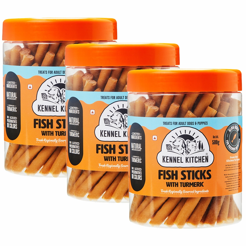 Kennel Kitchen Fish Sticks with Turmeric Dog Treats