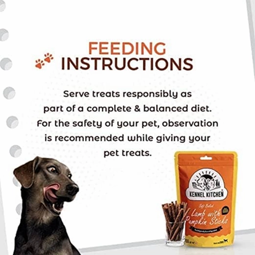 Kennel Kitchen Lamb Sticks with Pumpkin and Chicken Stick with Flaxseed Dog Treats Combo