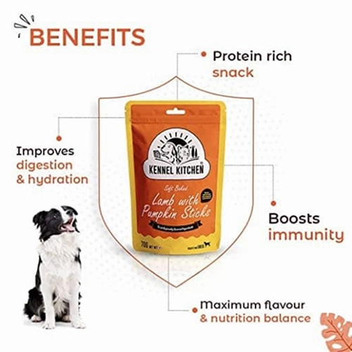Kennel Kitchen Lamb Sticks with Pumpkin and Chicken Stick with Flaxseed Dog Treats Combo