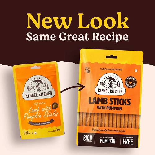Kennel Kitchen Lamb Sticks with Pumpkin and Chicken Stick with Flaxseed Dog Treats Combo