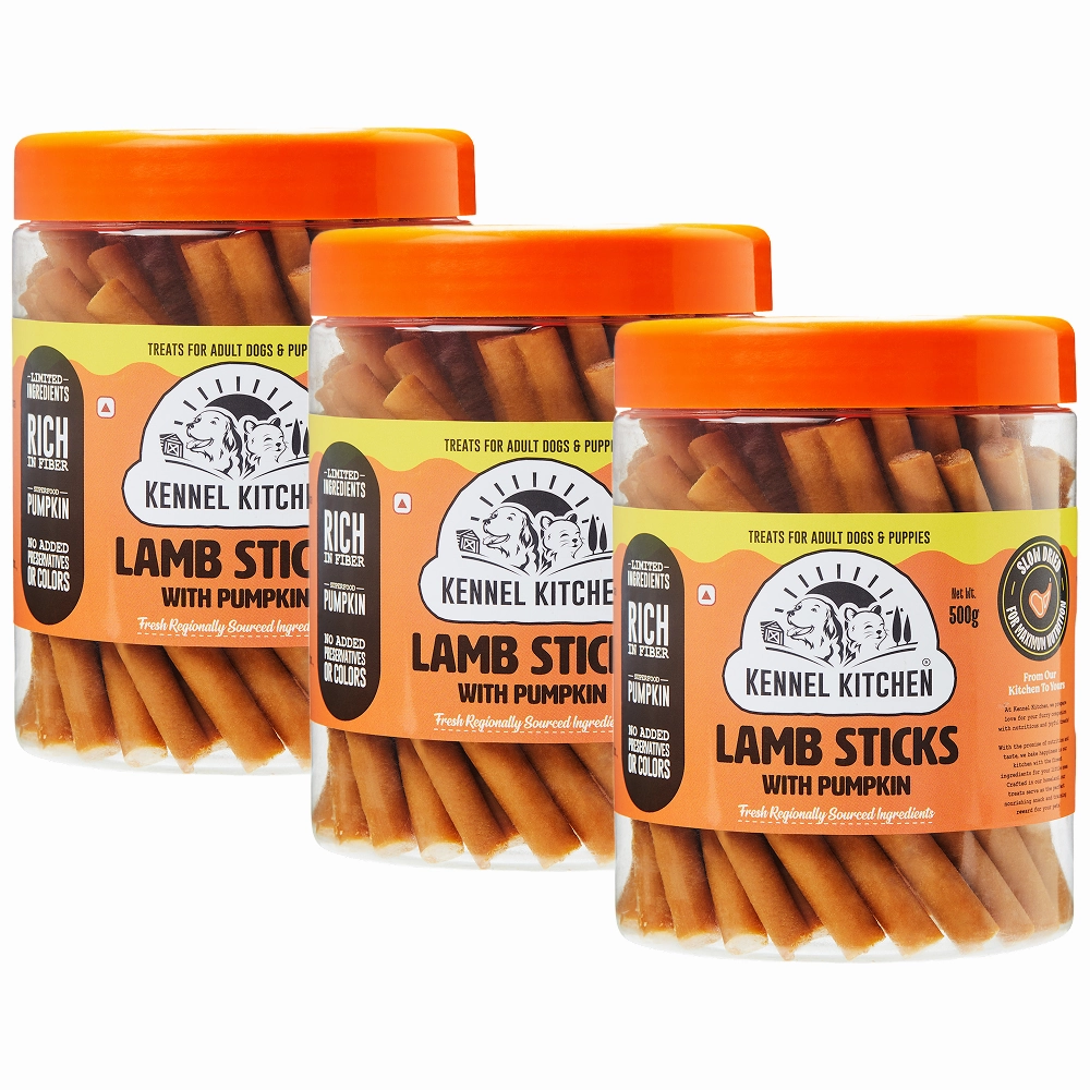 Kennel Kitchen Lamb Sticks with Pumpkin Stick Dog Treats