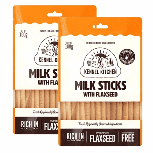 Kennel Kitchen Milk Sticks with Flaxseed Dog Treats