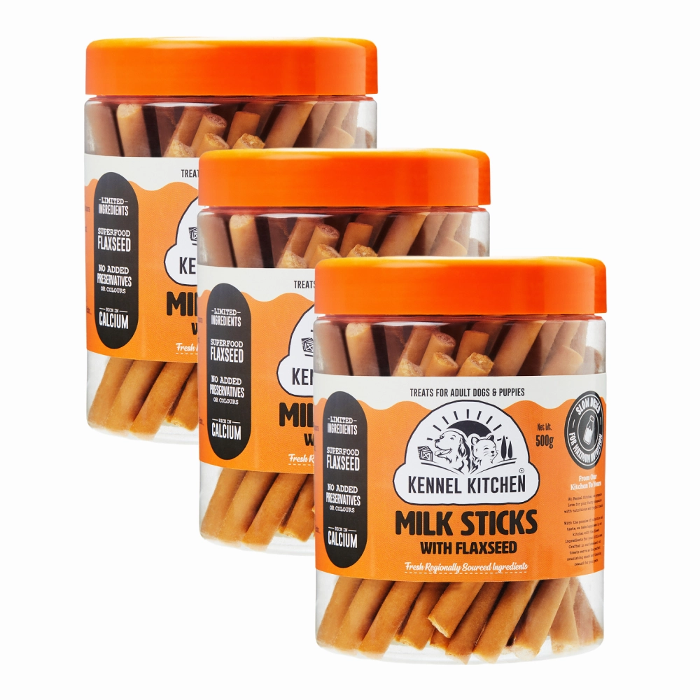 Kennel Kitchen Milk Sticks with Flaxseed Dog Treats