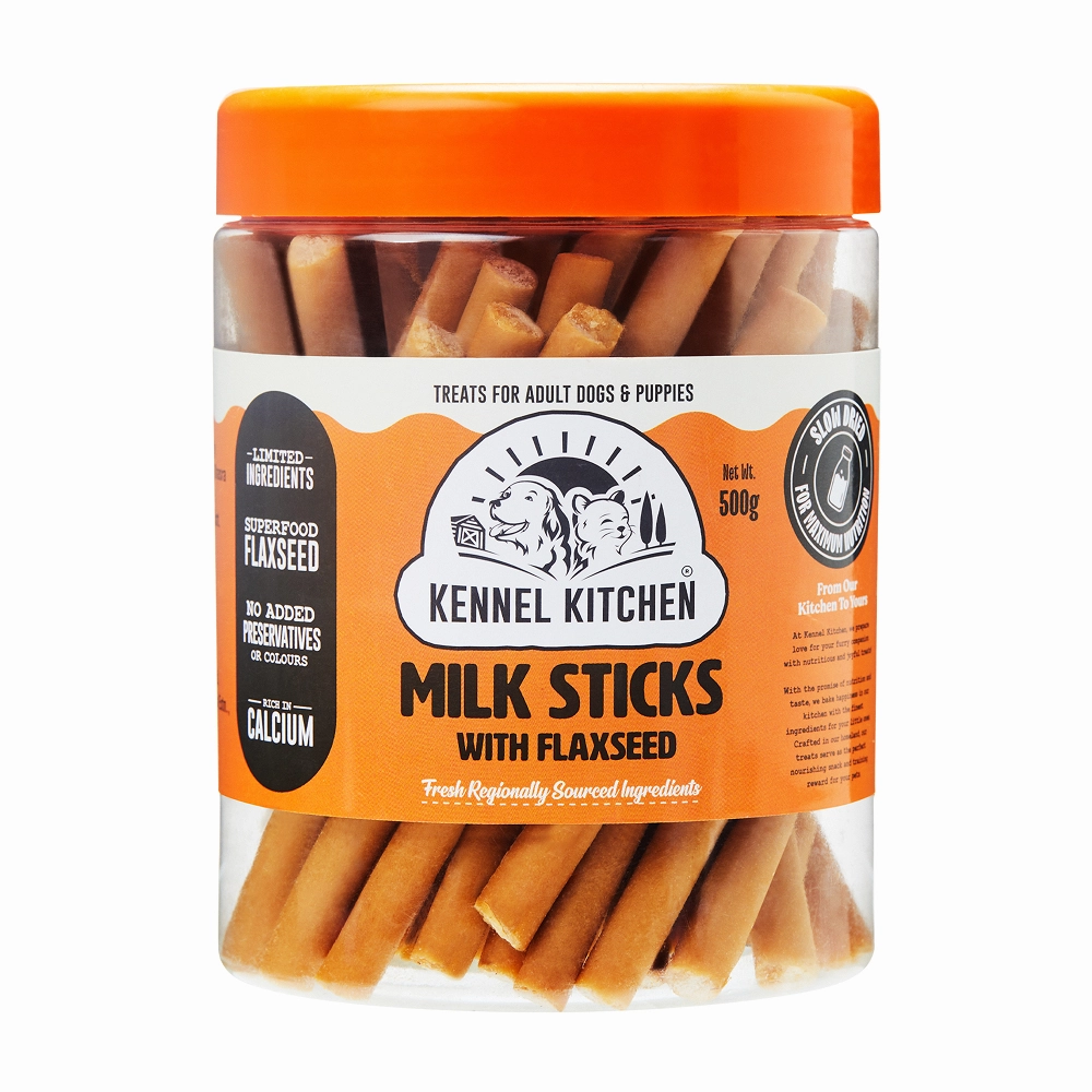 Kennel Kitchen Milk Sticks with Flaxseed Dog Treats