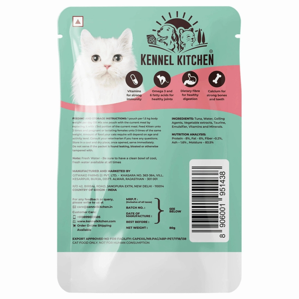 Kennel Kitchen Tuna in Jelly Cat Kitten & Adult Wet Cat Food