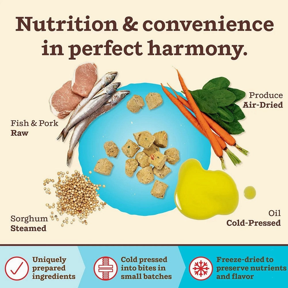 Kibble In The Raw - Freeze Dried Fish and Pork Dog Food