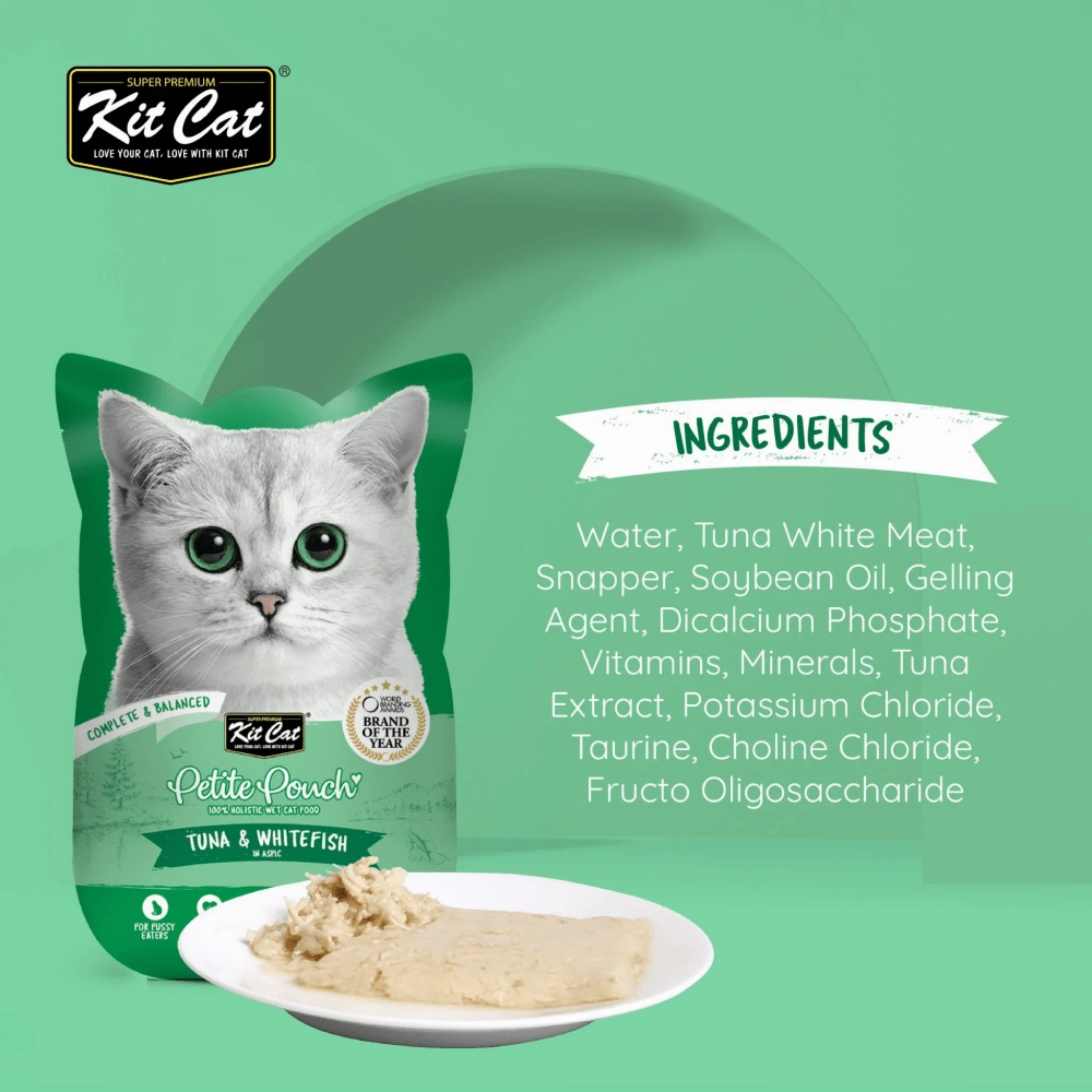 Kit Cat Tuna and Salmon Fish and Tuna and White Fish Cat Wet Food Combo