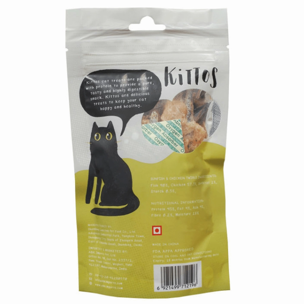 Kittos Purr Fect Sunfish Chicken and Twirls and Cod Sandwich Cat Treat Combo (3 3)