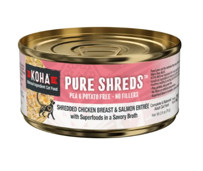 Koha Chicken & Salmon Shreds Cat