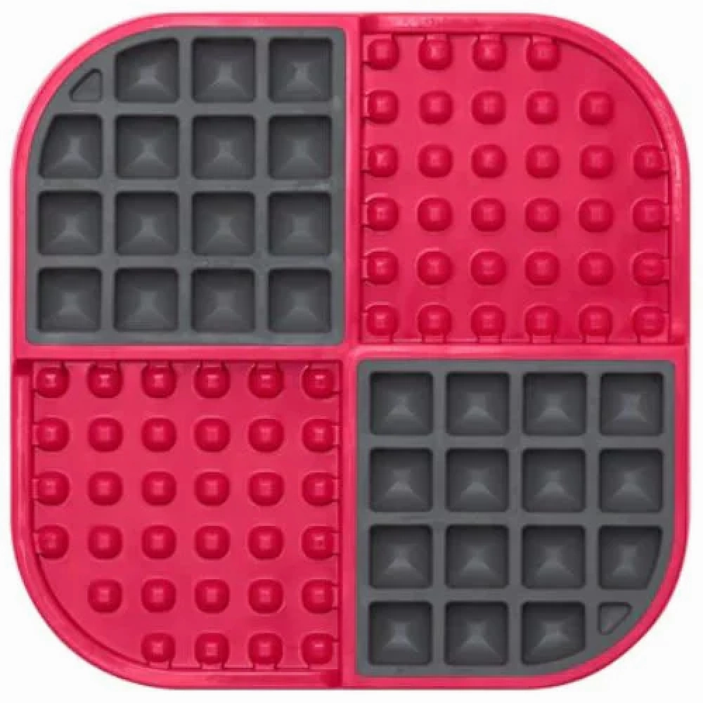 LickiMat SloMo Slow Feeder for Cats and Dogs (Red)