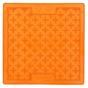 LickiMats Classic Buddy Slow Feeder for Dogs and Cats (Orange)