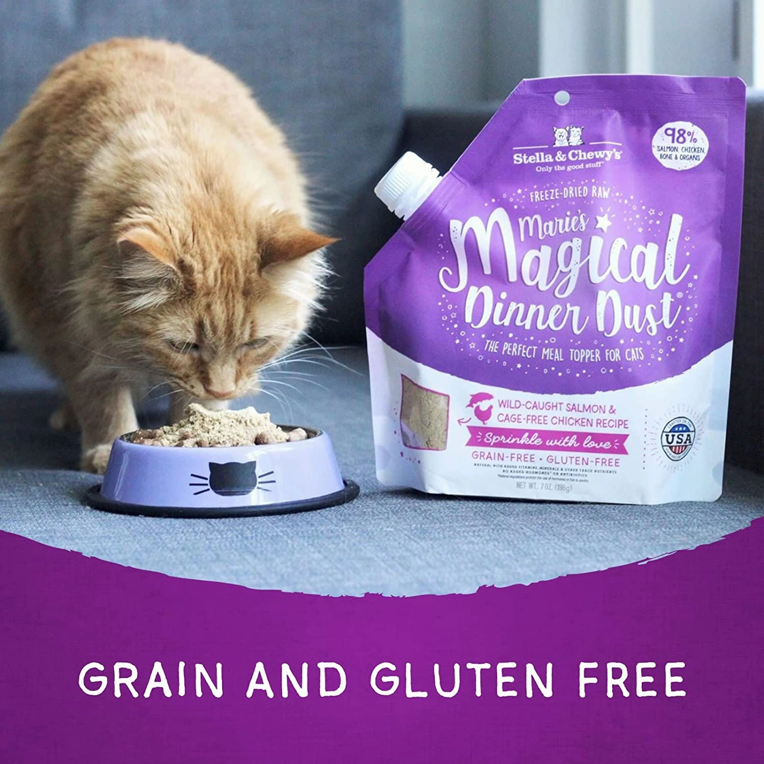 Magical Dinner Dust Freeze Dried Salmon & Chicken Cat Meal Topper