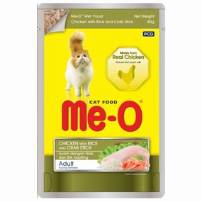 Me O Chicken with Rice & Crab Stick Adult Cat Wet Food