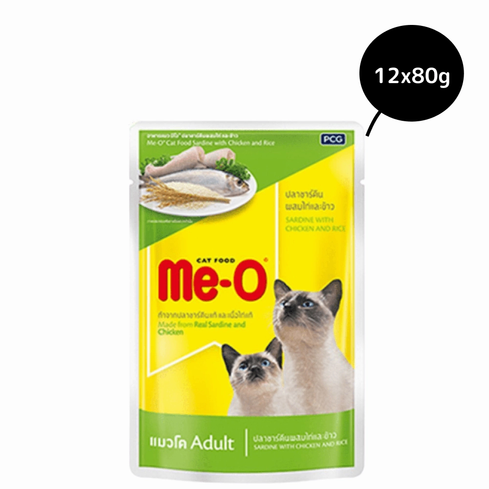 Me O Sardine with Chicken & Rice Adult Cat Wet Food