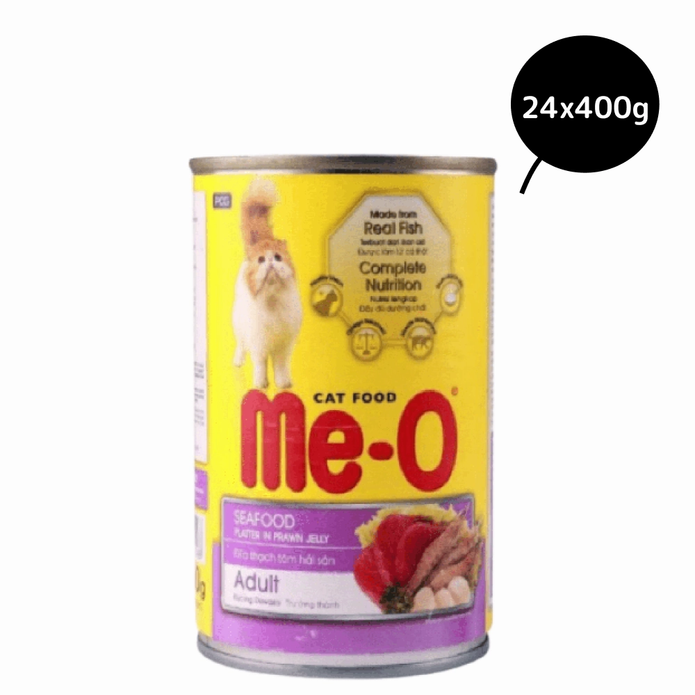 Me O Seafood Platter in Prawn Jelly Canned Adult Cat Wet Food