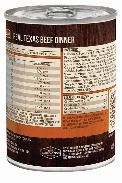 Merrick 96% Real Texas Beef Wet Dog Food