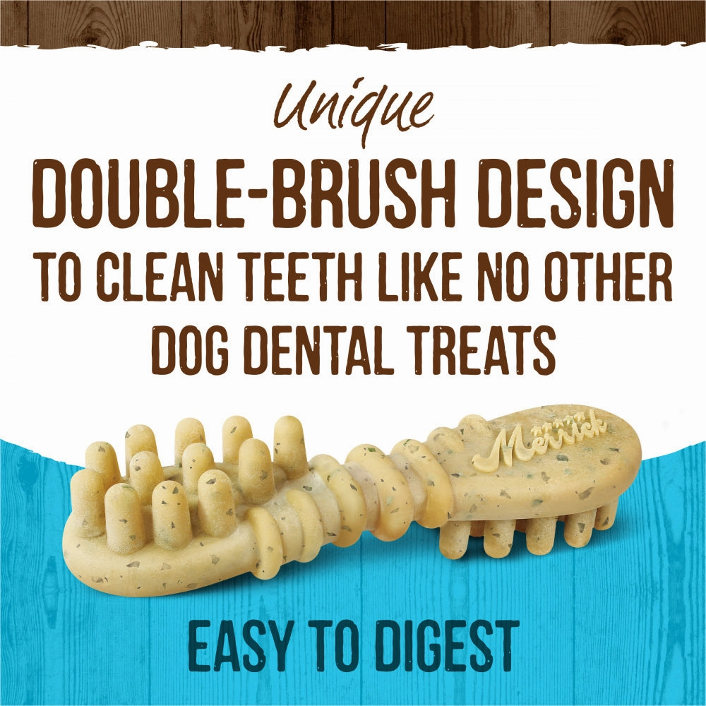 Merrick Fresh Kisses Grain Free Mint Breath Strips Medium Dental Dog Treats