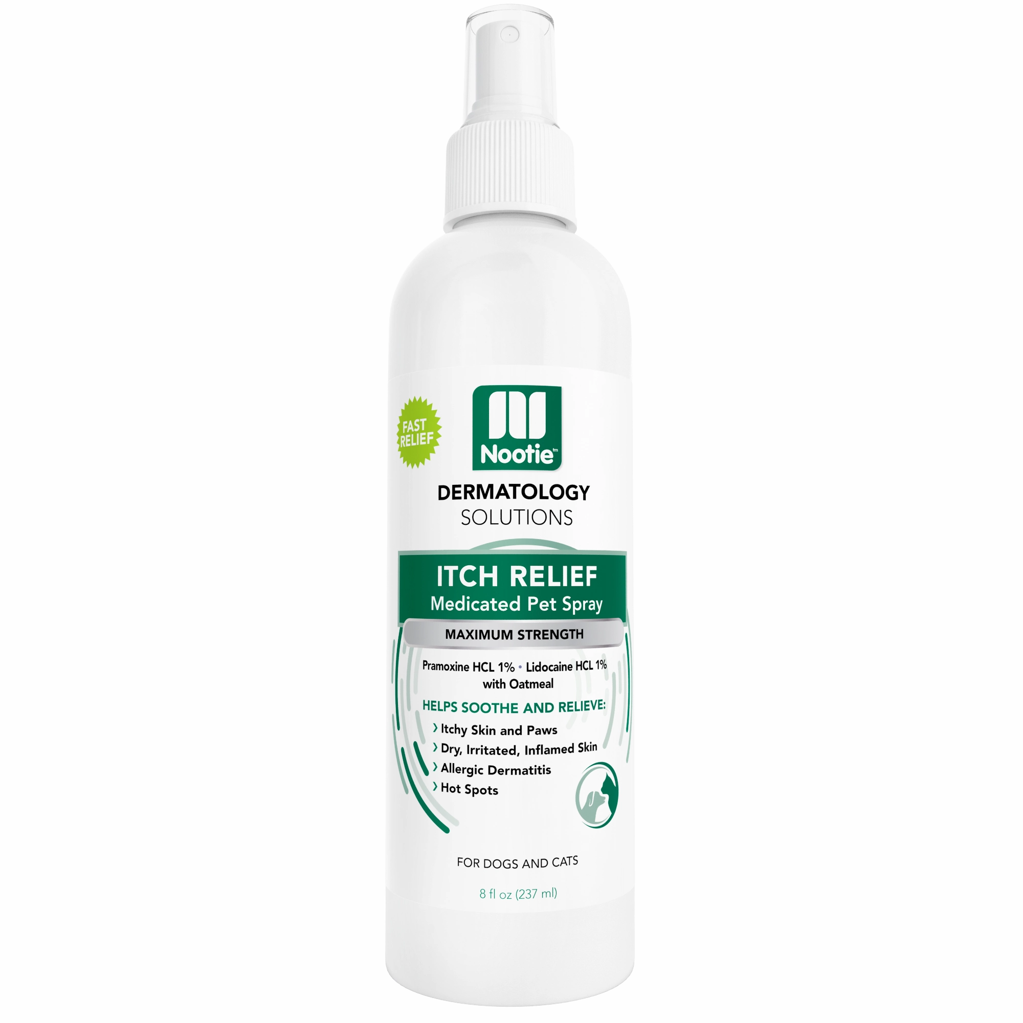 Nooties Dermatology Itch Relief Medicated Pet Spray 8 oz.