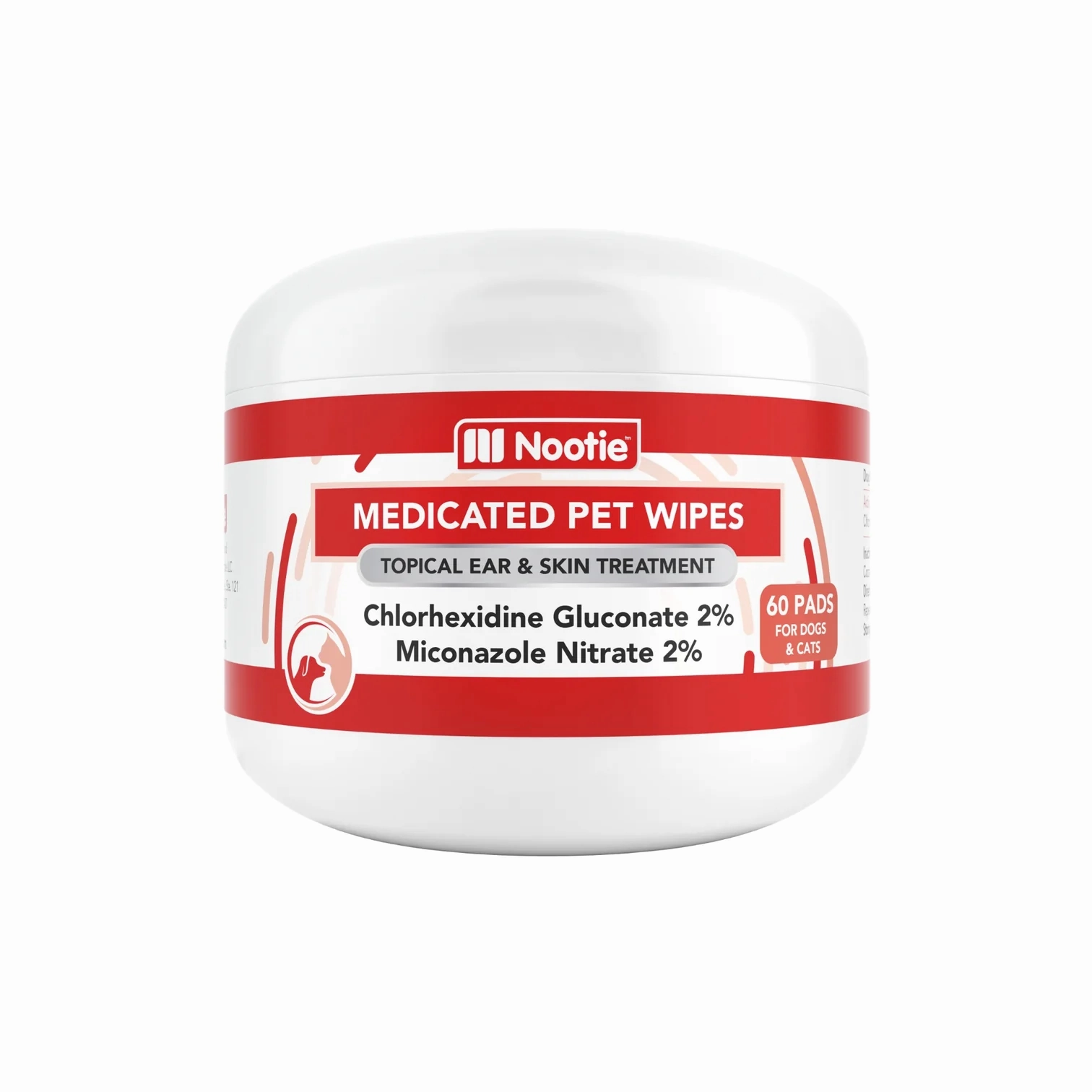 Nooties Dermatology Medicated Pet Wipes 60 ct