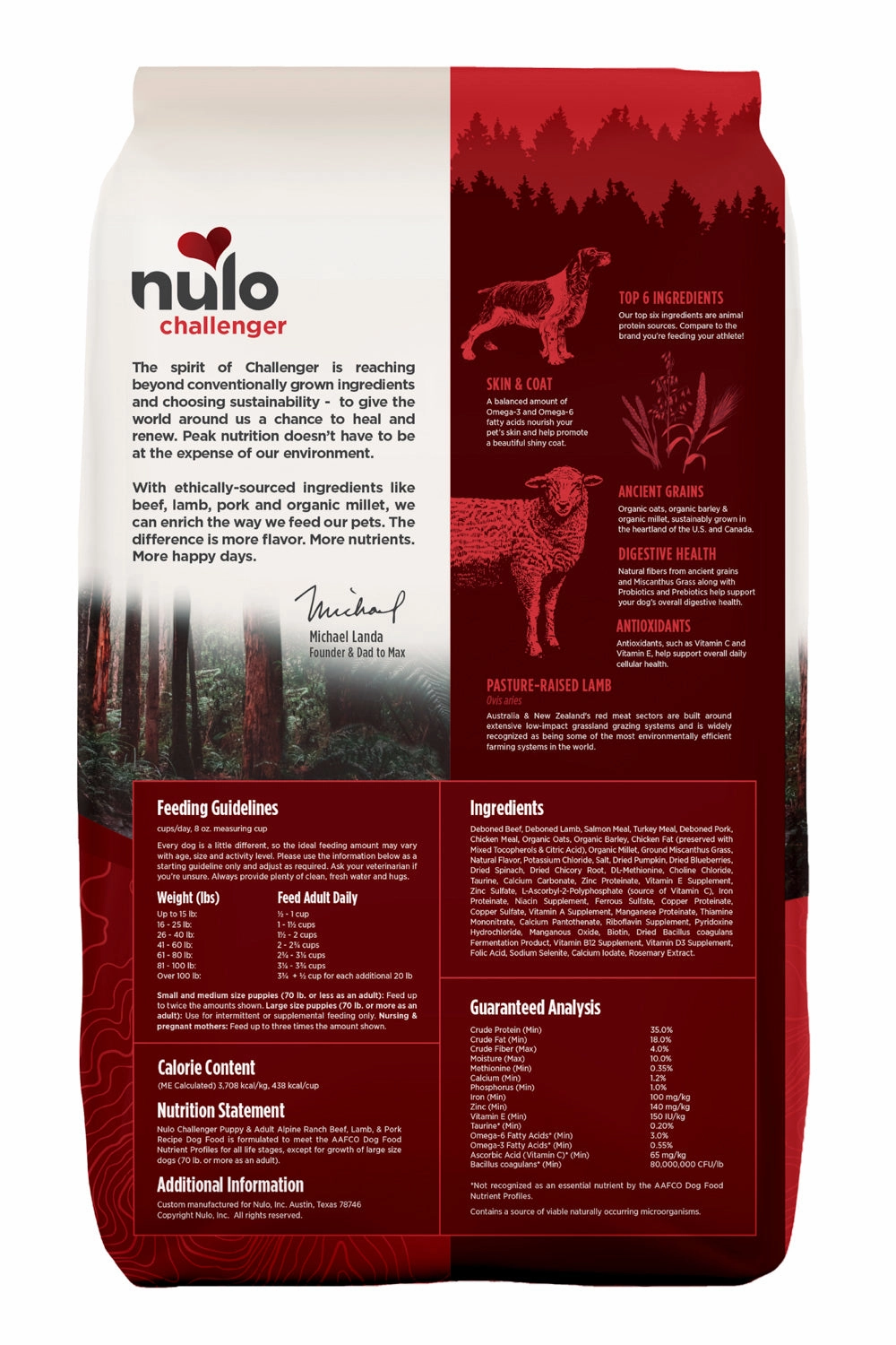 Nulo Challenger Alpine Ranch Puppy and Adult Dry Dog Food