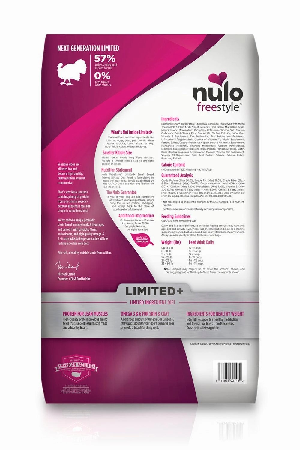 Nulo Freestyle Limited  Turkey Small Breed Dry Dog Food