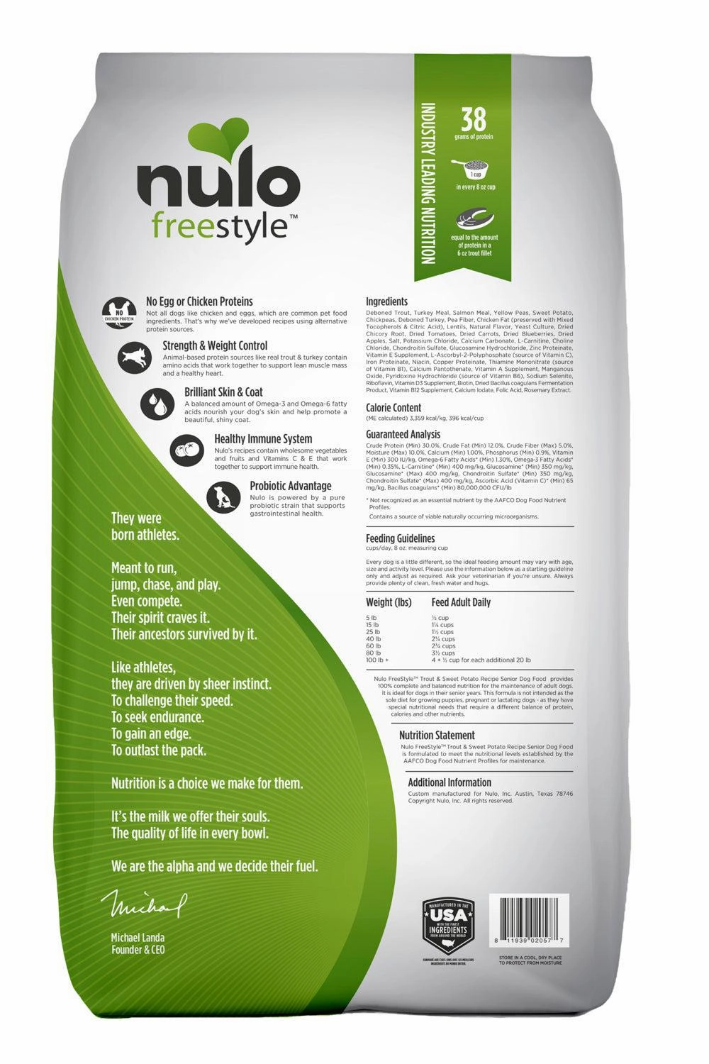 Nulo Freestyle Trout & Sweet Potato Senior Dry Dog Food