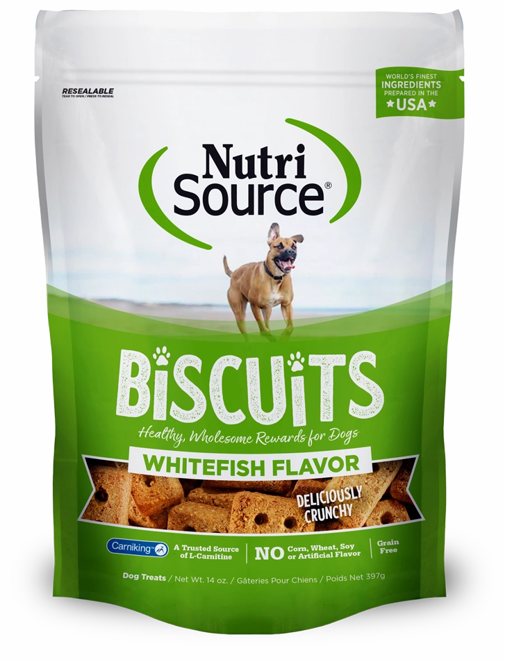 Nutri Source Grain Free Whitefish Biscuits 14 oz.