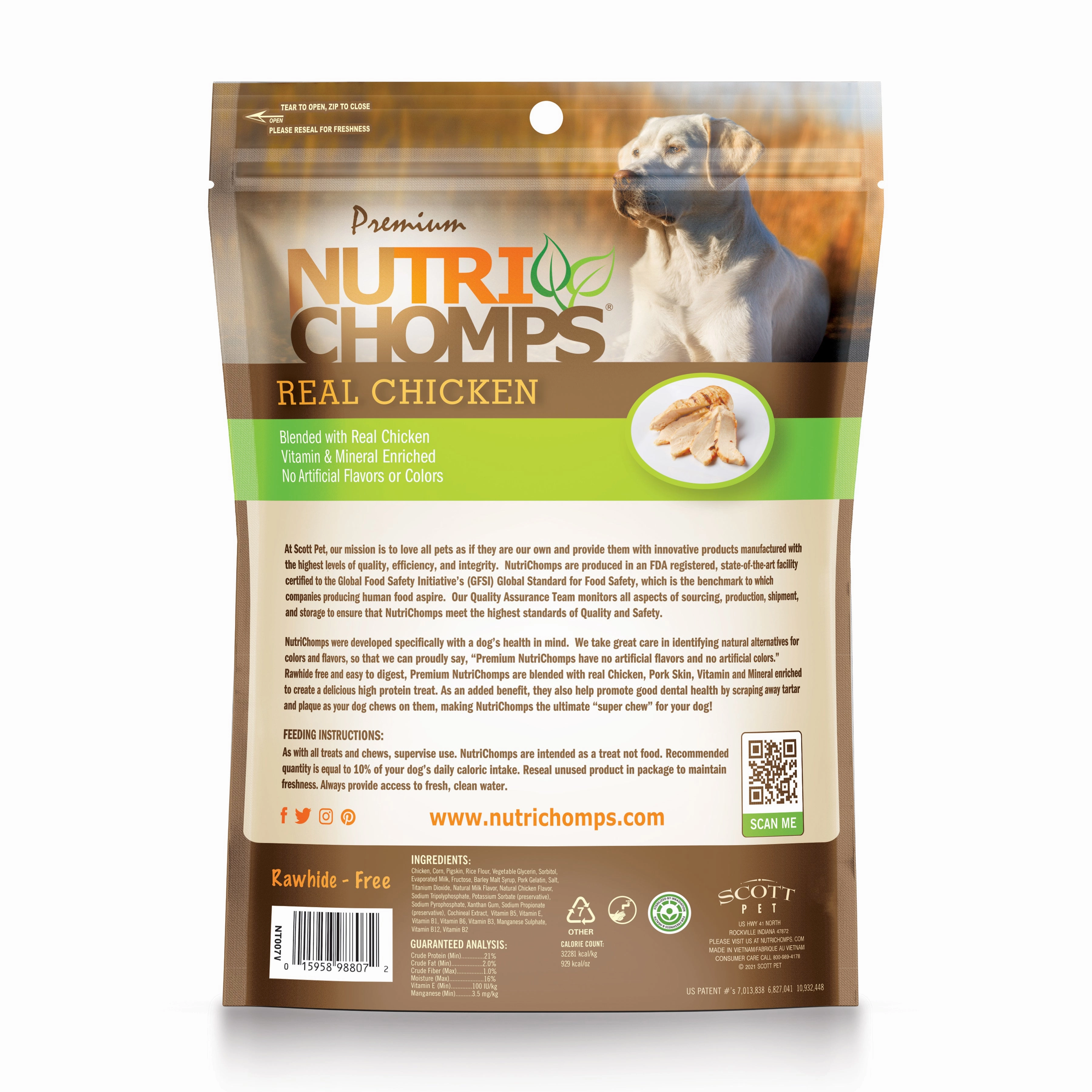 NutriChomps 4-inch Chicken Wrapped Knot, 7 Count Dog Chews