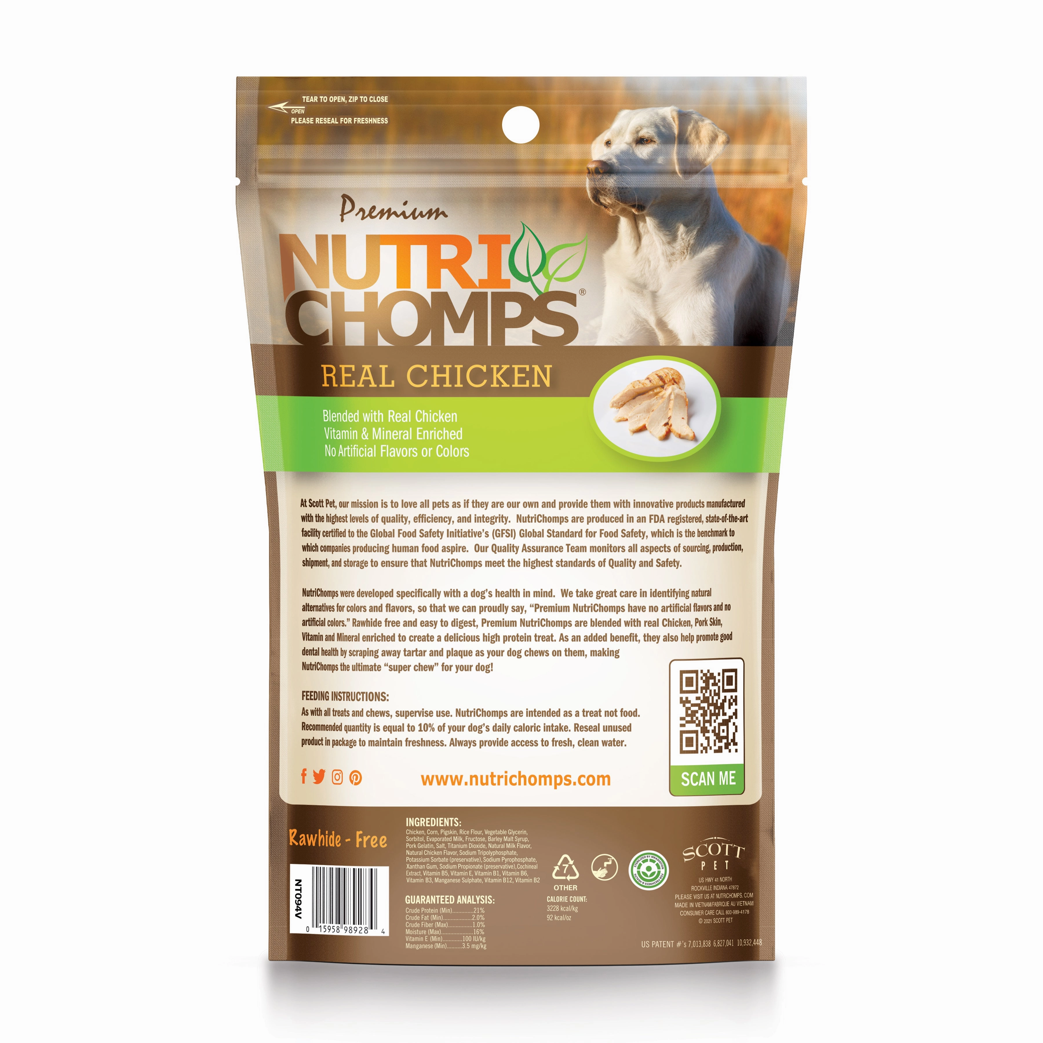 NutriChomps 5-inch Chicken Kabobs, 6 count Dog Chews