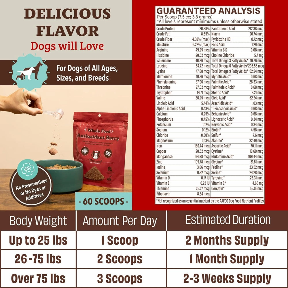 Nutrient-Dense Boost - Antioxidant Berry Dog Meal Topper
