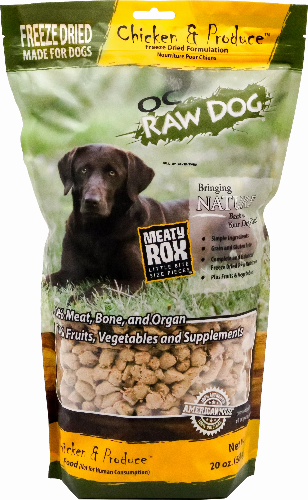 OC Raw Freeze-Dried Chicken & Produce Rox