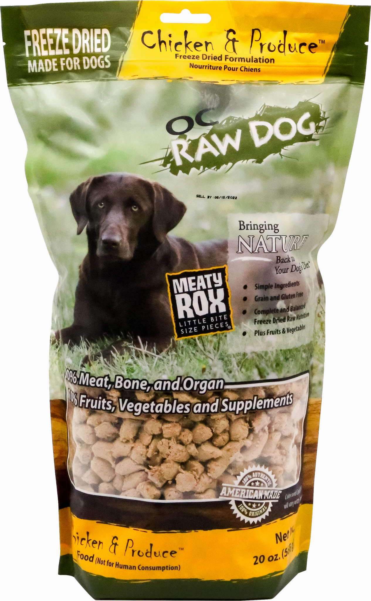 OC Raw Freeze-Dried Chicken & Produce Rox