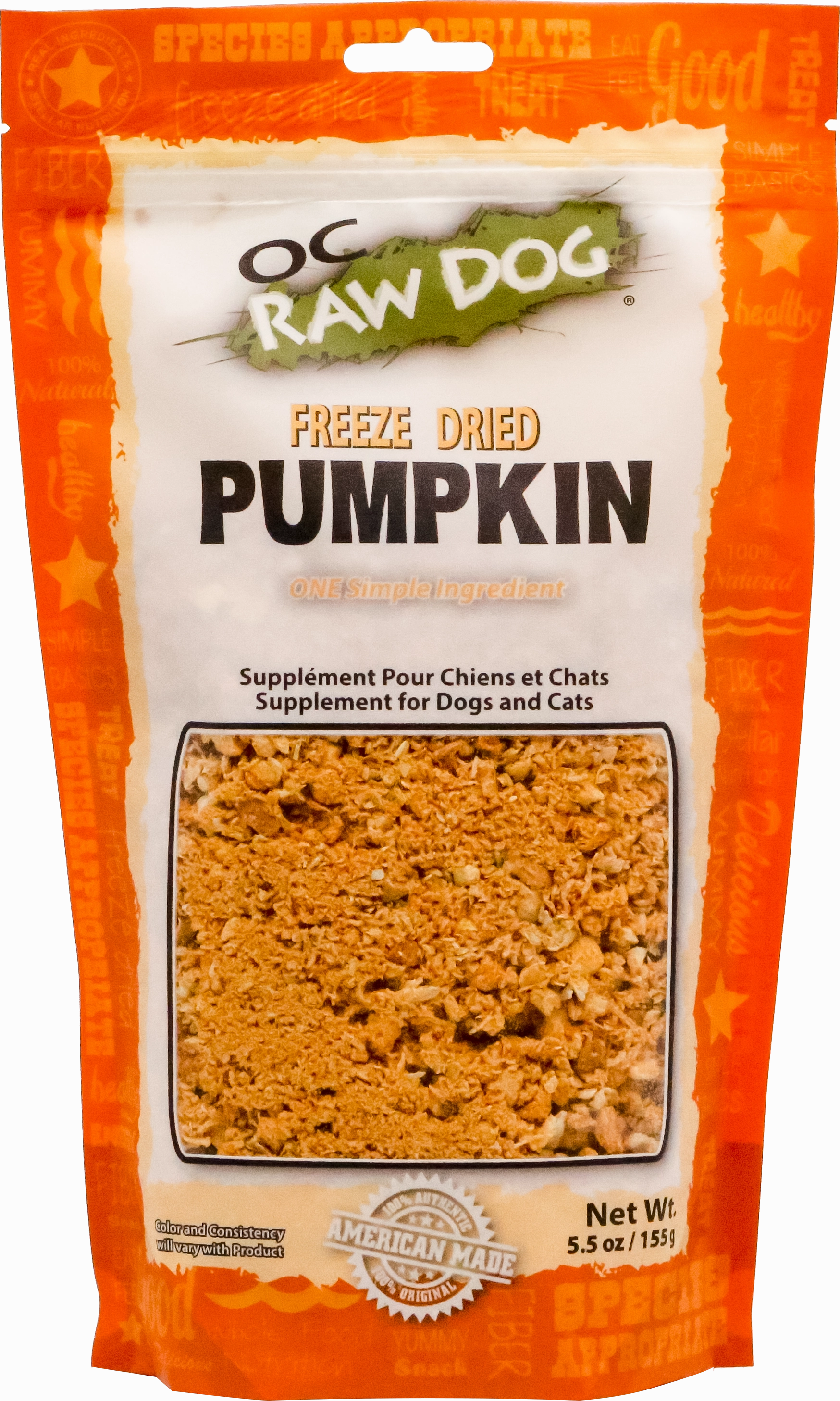 OC Raw Freeze Dried Pumpkin
